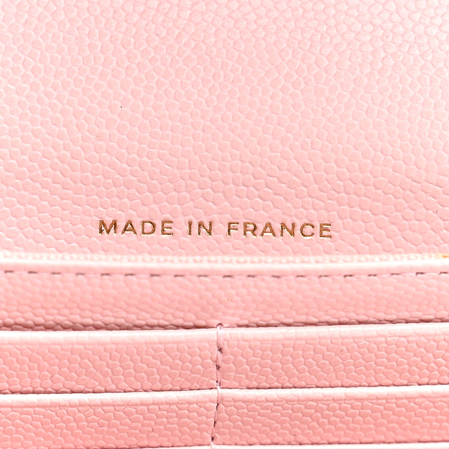 Caviar Quilted Large Gusset Flap Wallet Light Pink