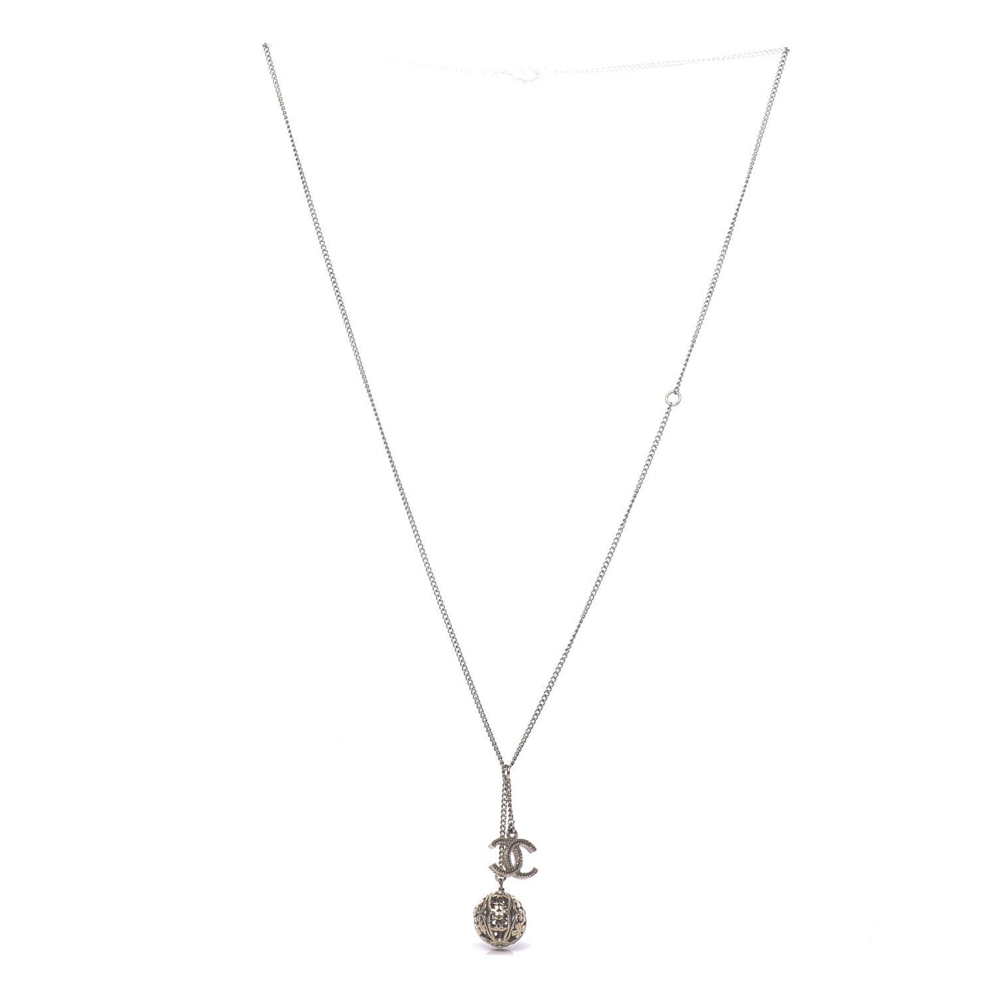 CC Ball Pendant Necklace Gold