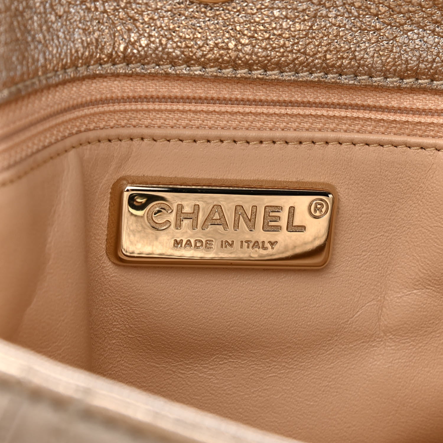 Chanel Metallic Goatskin Luxe Ligne Tote Gold 6 of 16