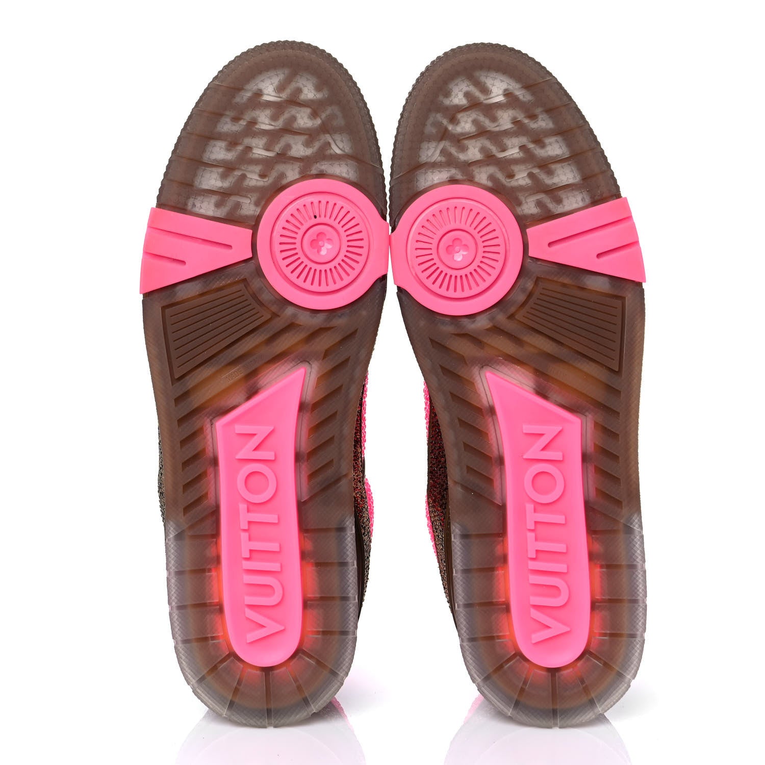 Louis Vuitton Crystal Mens LV Trainer Sneakers 9.5 Pink Brown 5 of 9