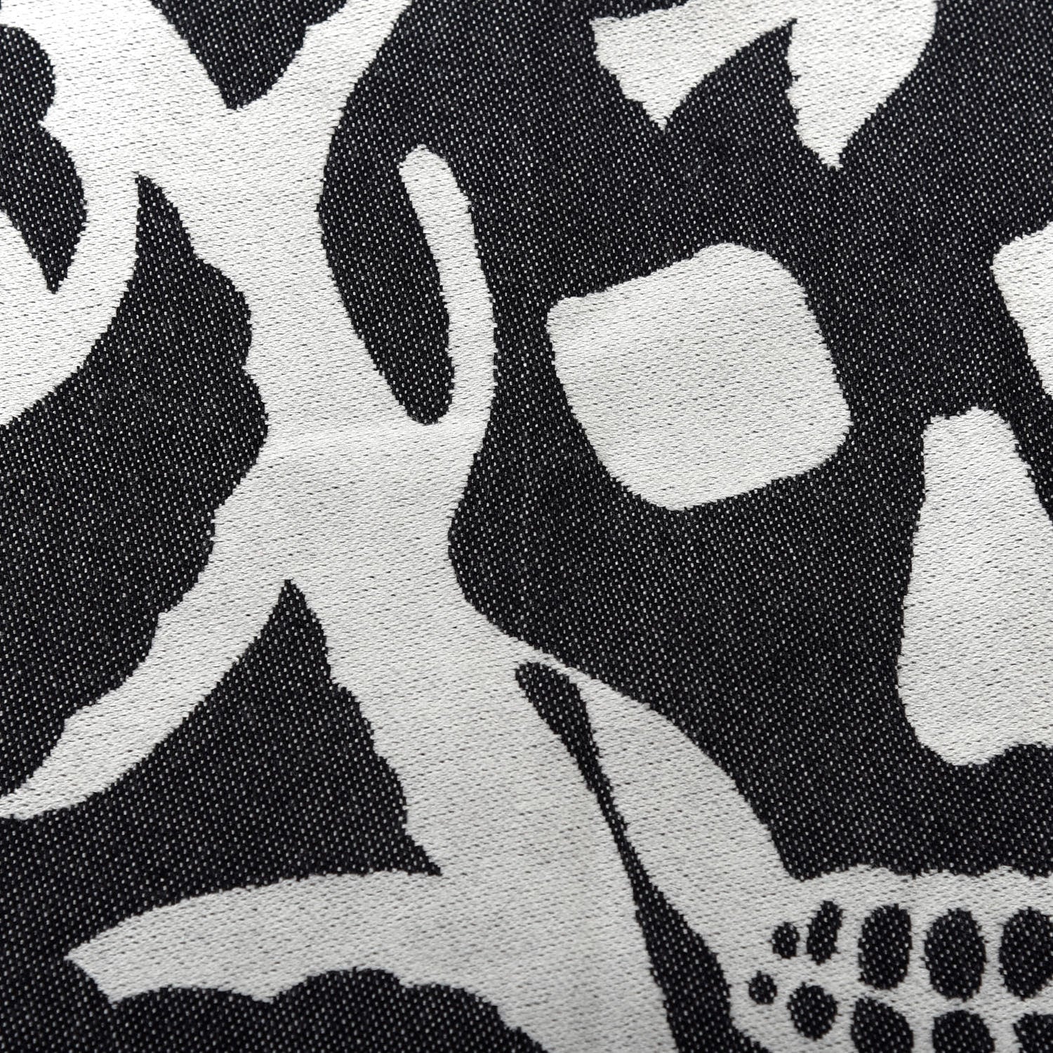 Alexander McQueen Wool Skull Bird Stole Scarf Black 6 of 8