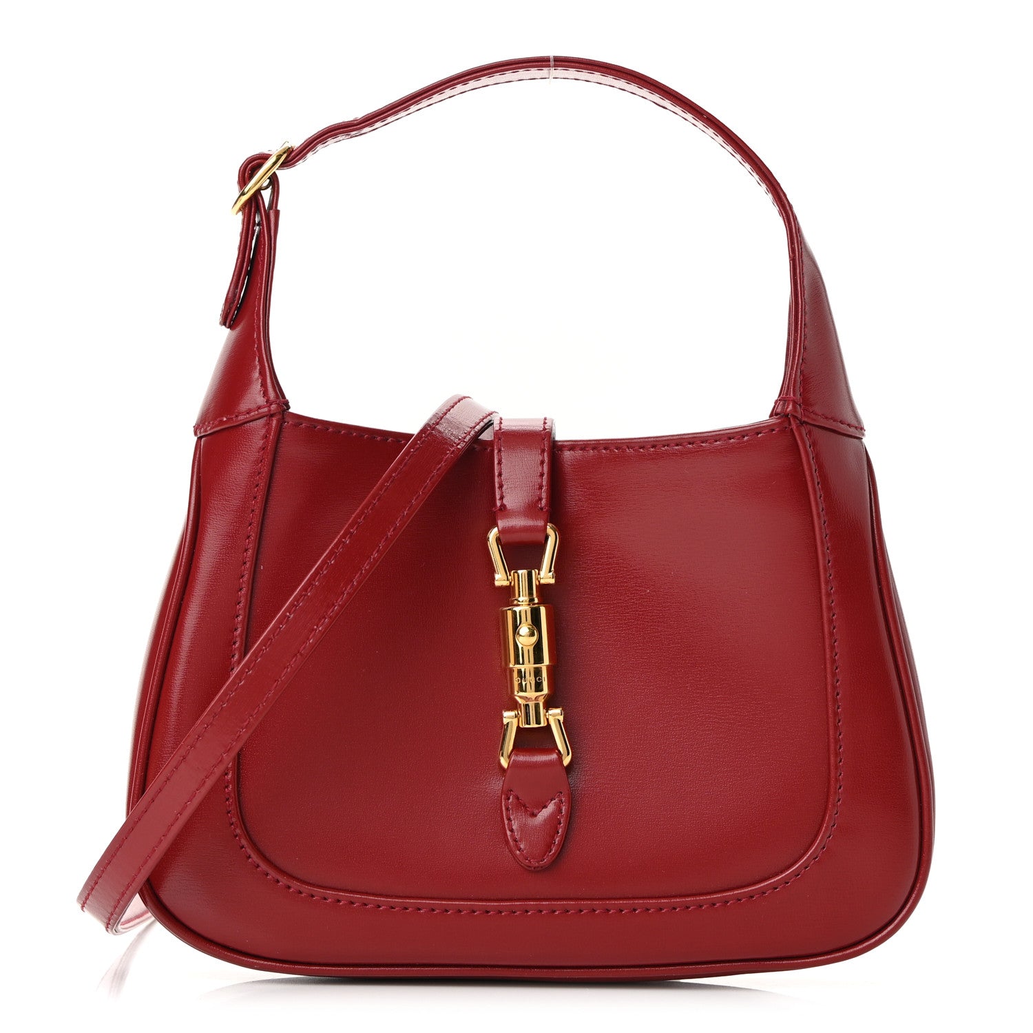Gucci Boarded Dyana Lux Calfskin Mini Jackie 1961 Hobo New Cherry Red 1 of 10