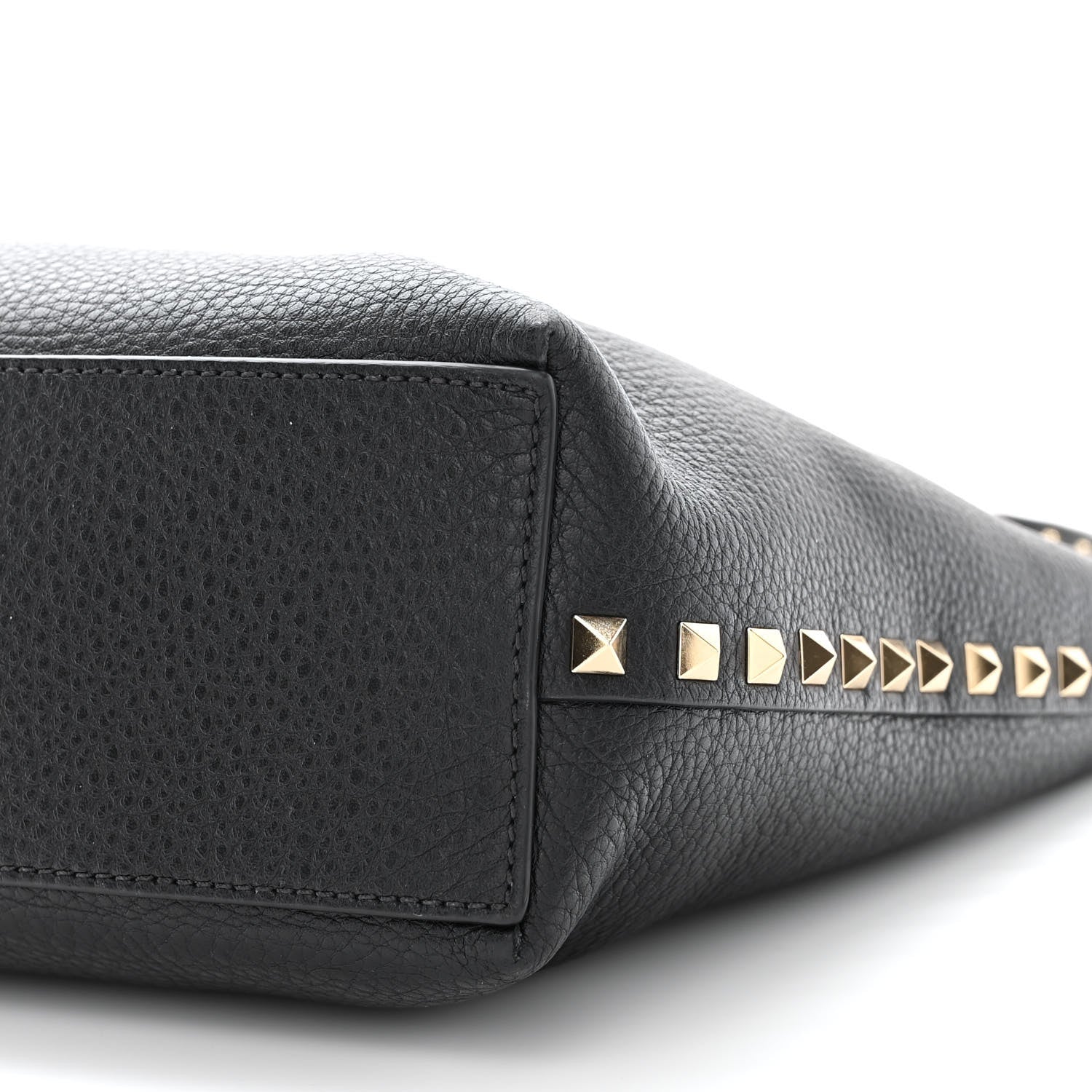Valentino Garavani Grained Calfskin Small Rockstud Flip Lock Tote Black Rose Quartz 11 of 11