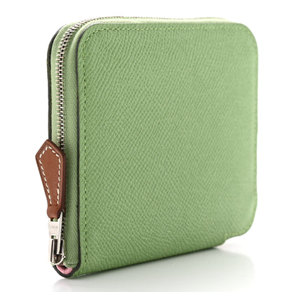 Hermes Epsom Silk'In Compact Wallet Vert Criquet 3 of 9