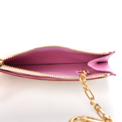 Louis Vuitton Monogram Multicolor Key Pouch White Litchi 5 of 8