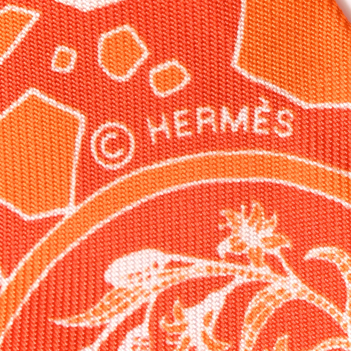 Silk La Danse Des Amazones Twilly Orange Corail White