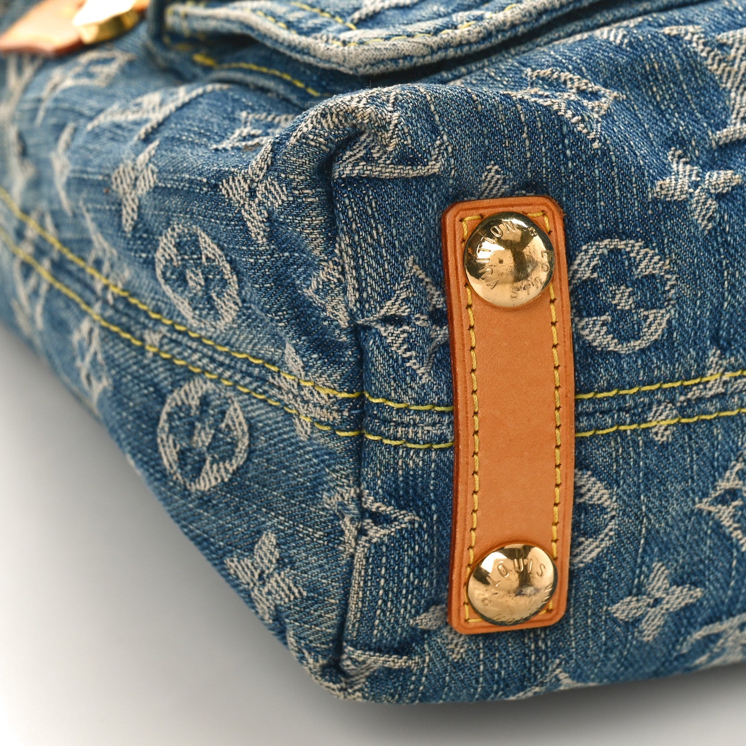 Louis Vuitton Monogram Denim Baggy PM Blue 7 of 8