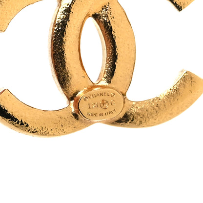 Chanel CC Hoop Drop Earrings Gold 4 of 5