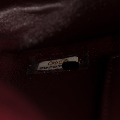 Chanel Lambskin Medium Surpique Chevron Single Flap in Burgundy 9 of 9
