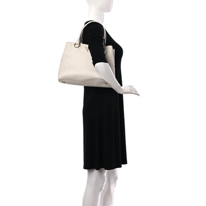 Prada Vitello Daino Shoulder Bag White 2 of 16