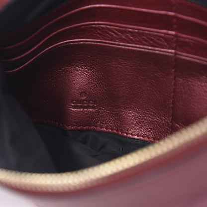 Gucci Metallic Soft Guccissima Heart Wristlet Bordeaux 6 of 7