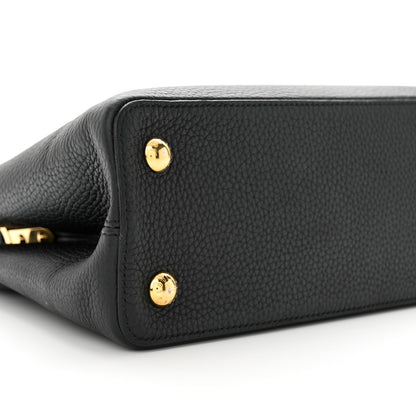 Louis Vuitton LOUIS VUITTON Taurillon Studded Sol Capucines PM Black 8 of 12