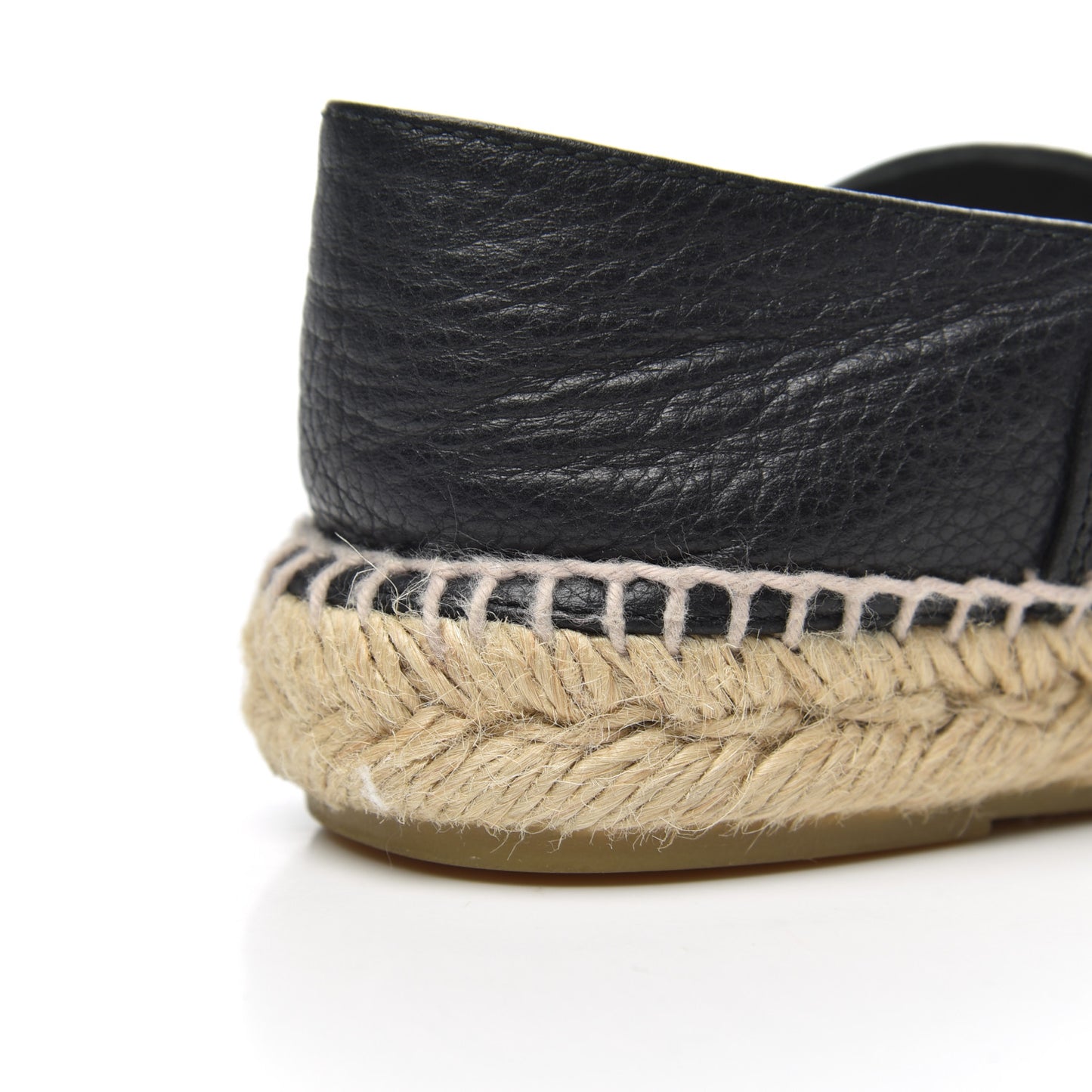 Grained Calfskin CC Espadrilles 39 Black