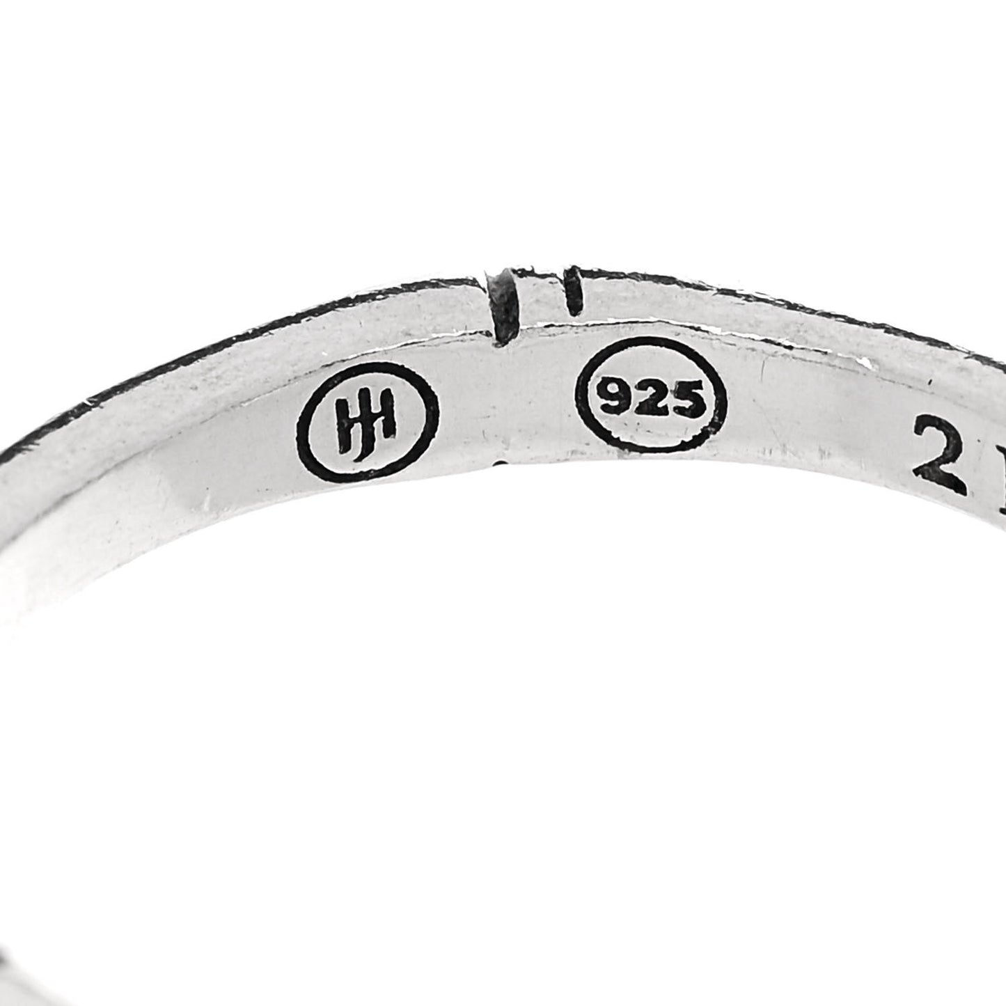Sterling Silver Enamel Bamboo Triple Ring 54 6.75 Black