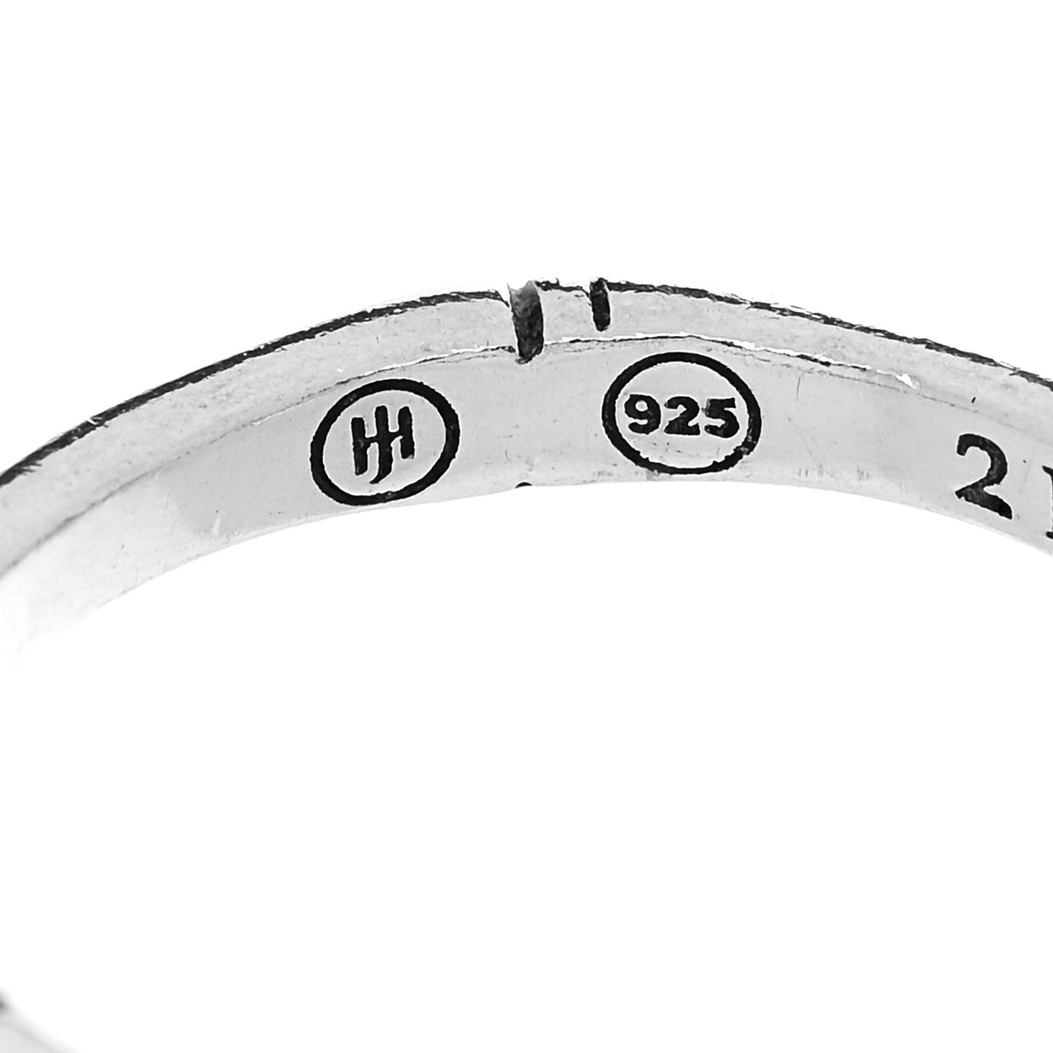 John Hardy Sterling Silver Enamel Bamboo Triple Ring 54 6.75 Black 5 of 8