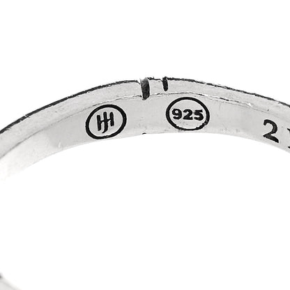 John Hardy Sterling Silver Enamel Bamboo Triple Ring 54 6.75 Black 5 of 8