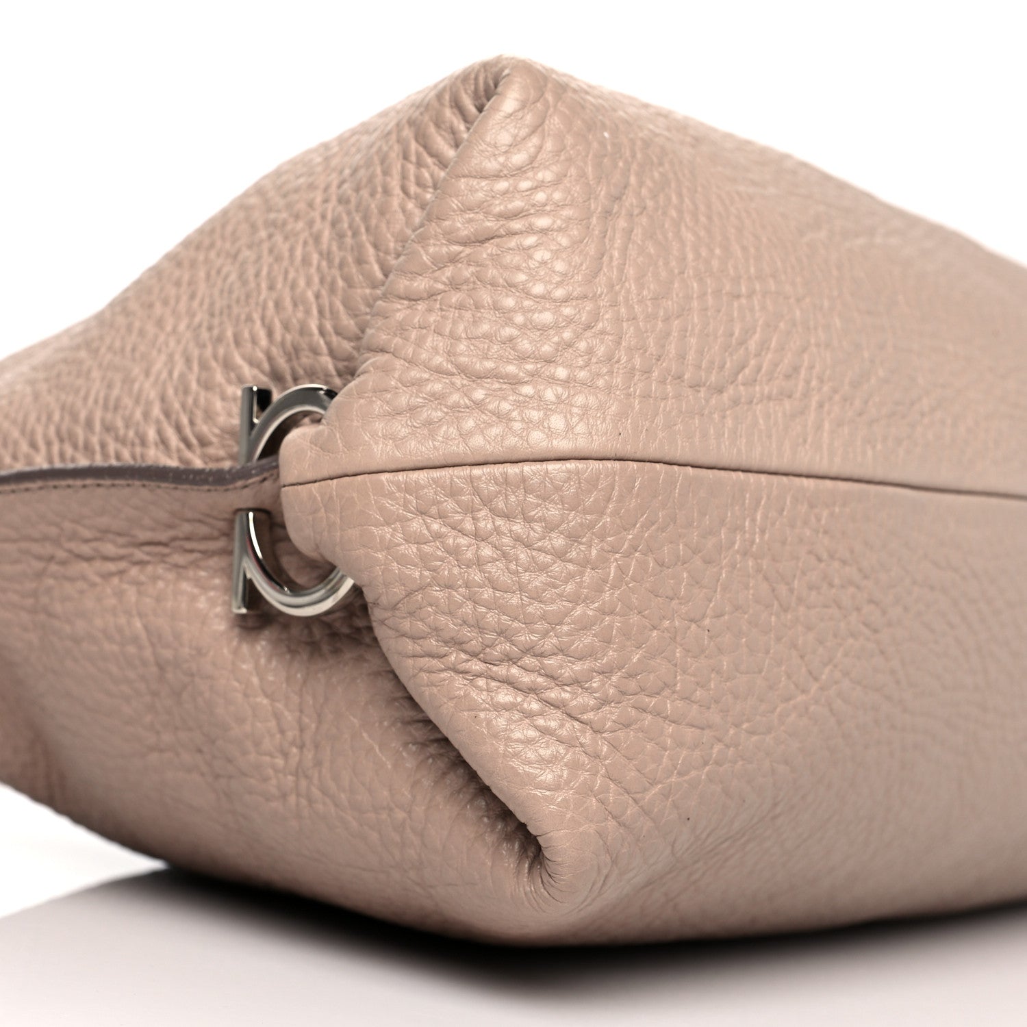 Salvatore Ferragamo Calfskin Fanisa Gancini Hobo Beige 6 of 11