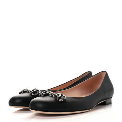 Gucci Calfskin Horsebit Ballerina Flats 36.5 Black 5 of 16