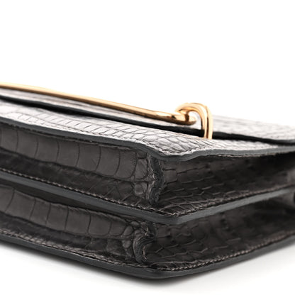 Hermes Matte Alligator Mini Sac Roulis Graphite 10 of 14