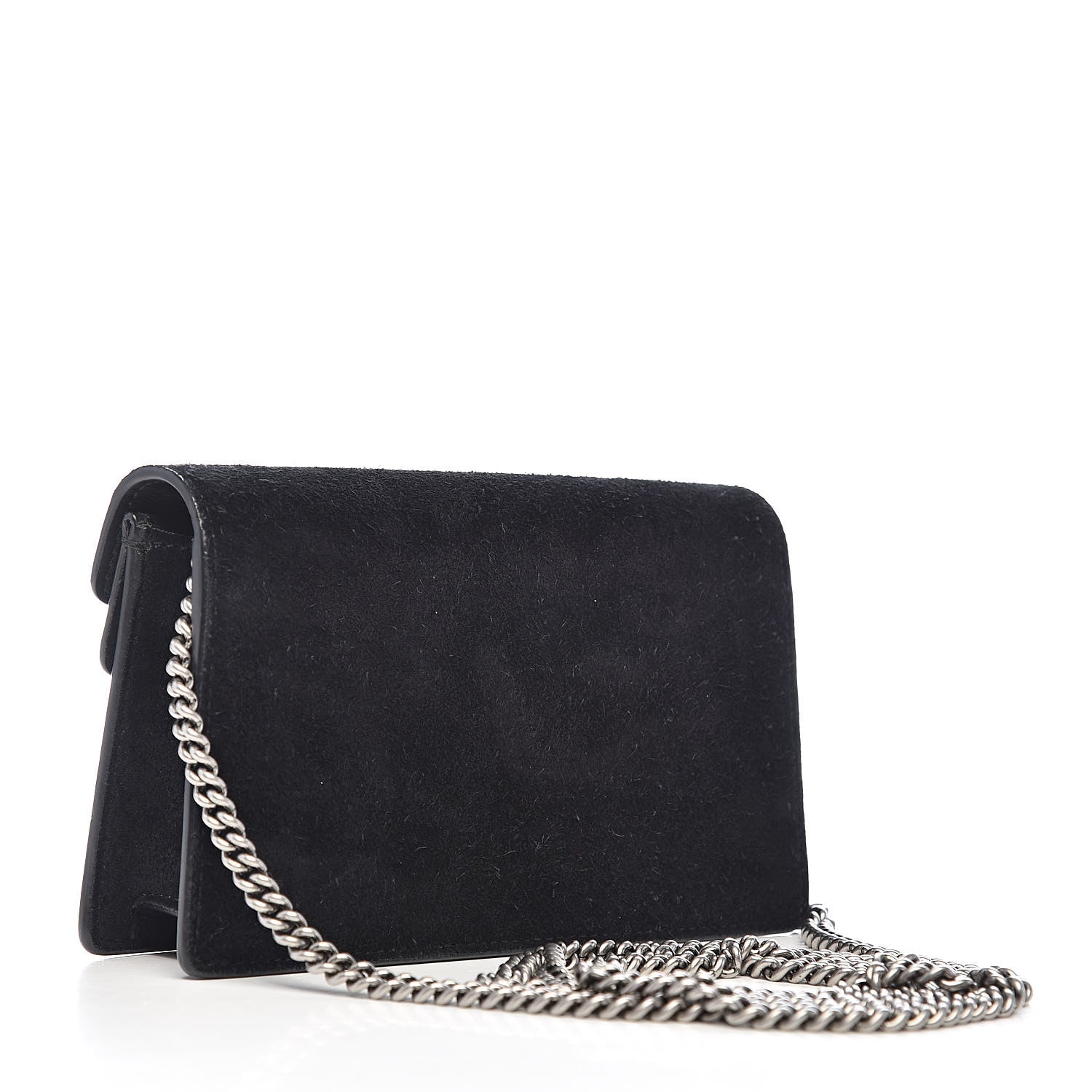 Gucci Suede Super Mini Dionysus Shoulder Bag Black 3 of 11