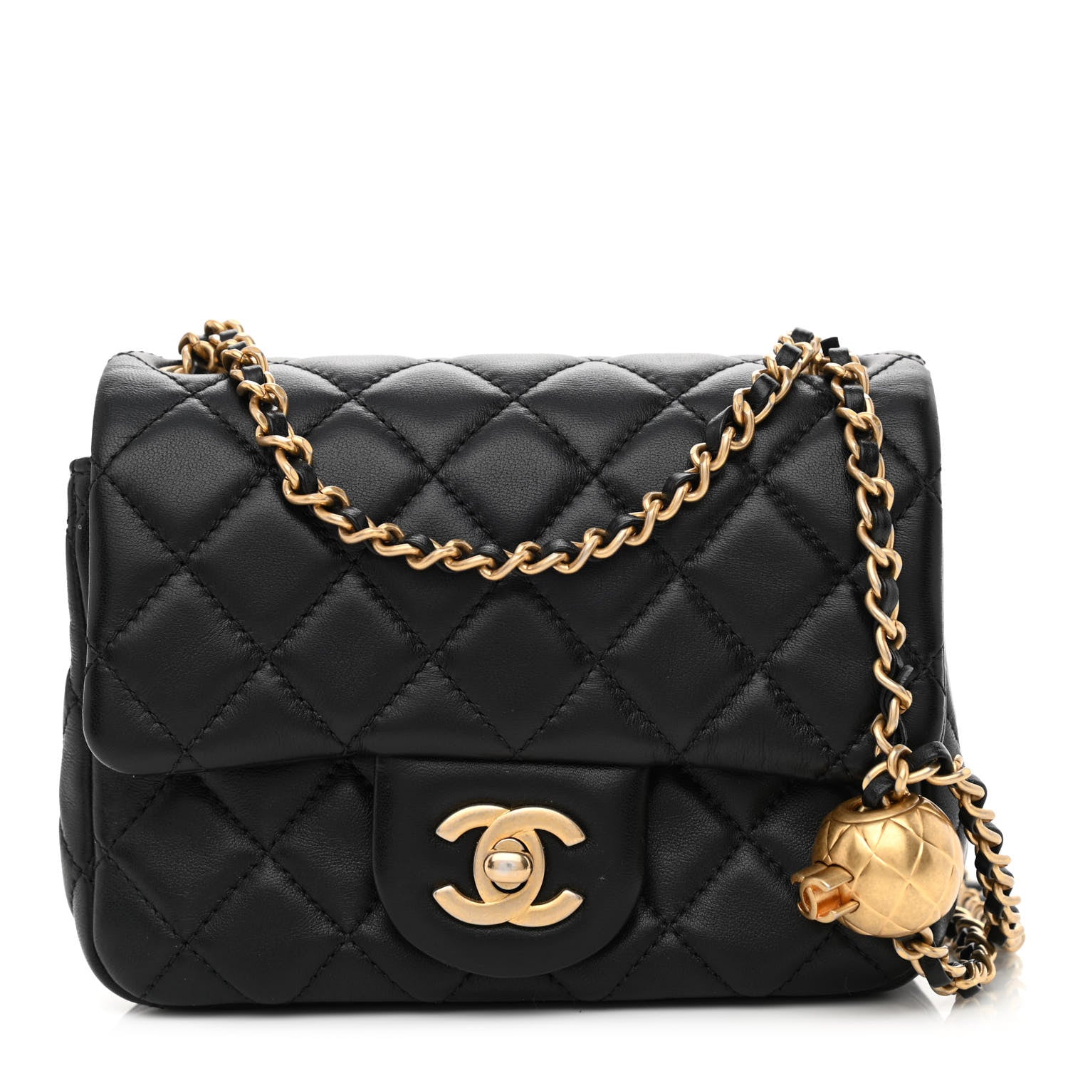 Chanel Lambskin Quilted Mini Pearl Crush Flap Black 1 of 11