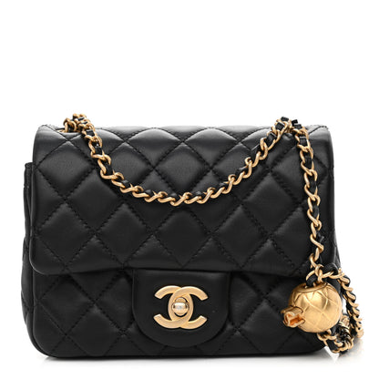 Chanel Lambskin Quilted Mini Pearl Crush Flap Black 1 of 11