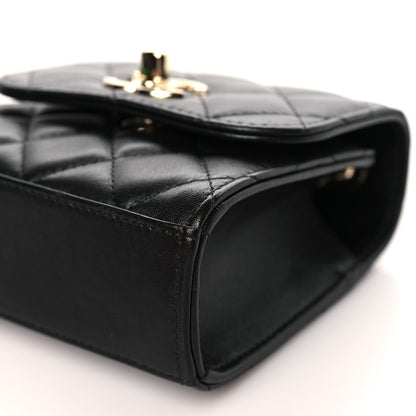 Chanel Lambskin Quilted Mini Trendy CC Chain Wallet Black 9 of 10