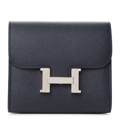 Hermes Epsom Constance Short Wallet Bleu Indigo Rose Pourpre 1 of 7