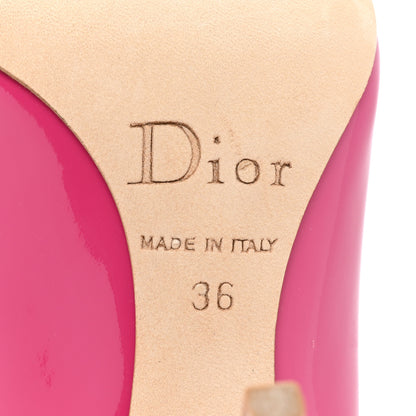 Christian Dior Patent Cherie Pointy Toe 100mm Pumps 36 Fuchsia 6 of 12