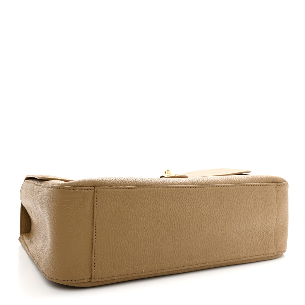 Grained Calfskin Small Souplissimo Maxi Flap Dark Beige