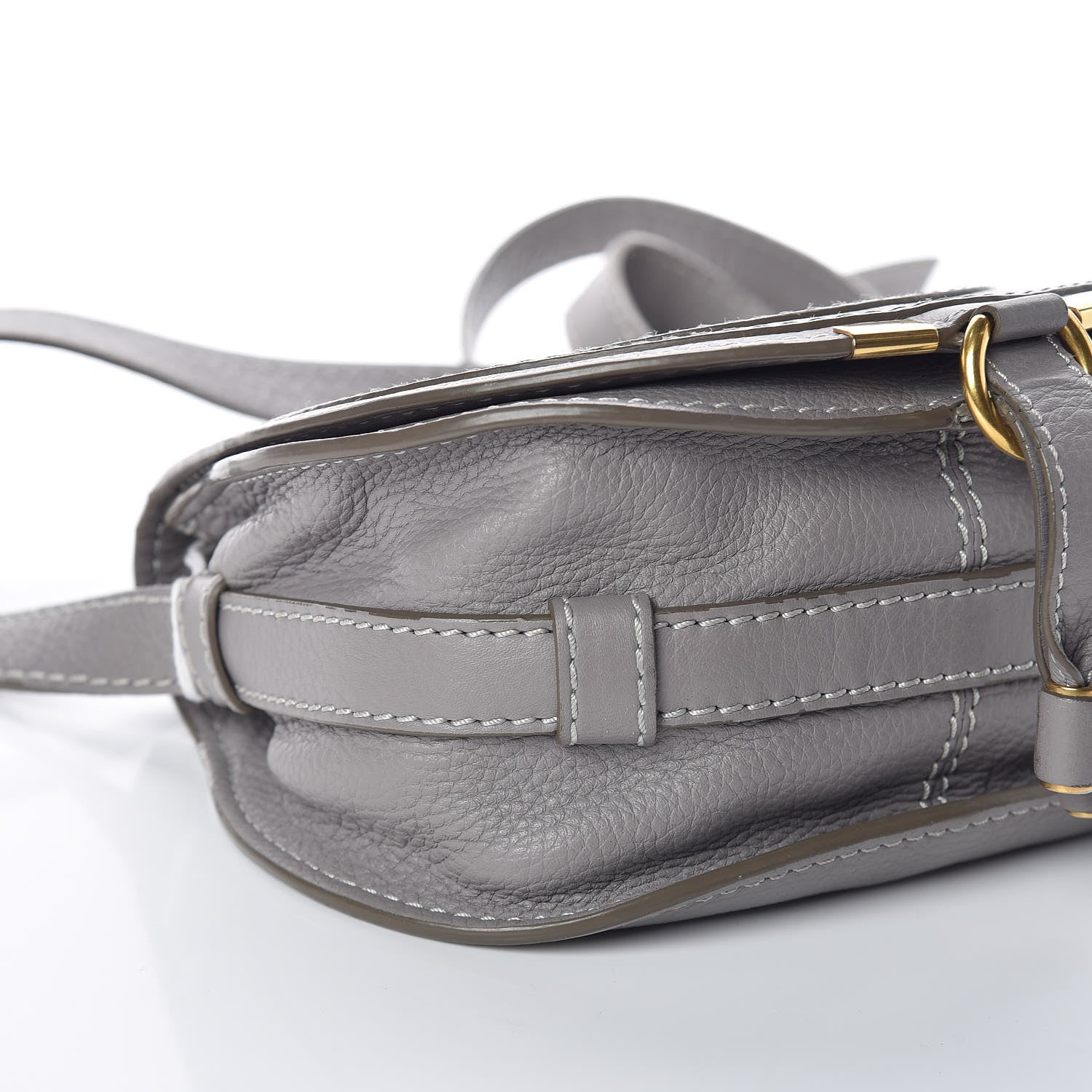 Chloe Calfskin Mini Marcie Round Crossbody Bag Cashmere Grey 7 of 12
