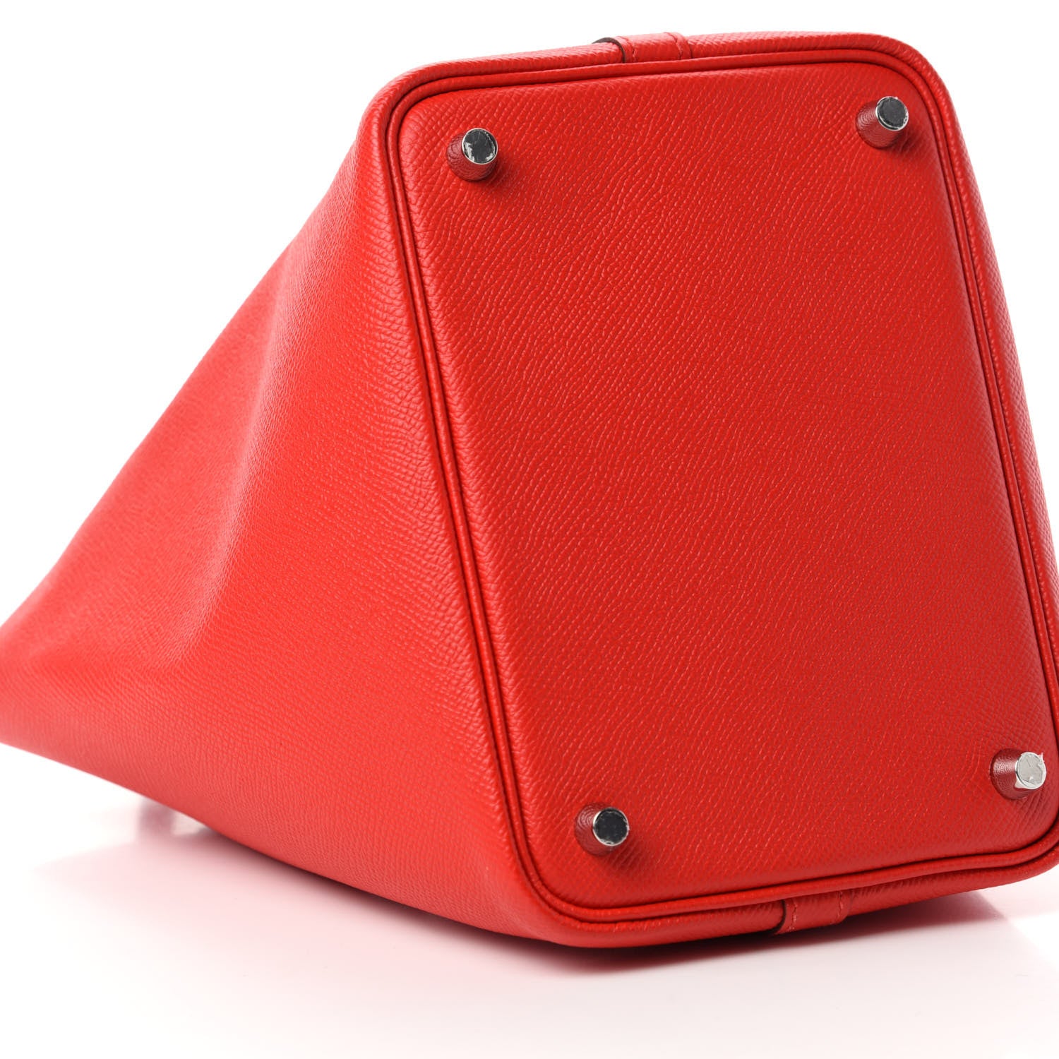 Hermes Epsom Tressage De Cuir Picotin Lock 18 PM Rouge Coeur Bleu du Nord Rouge H 6 of 11