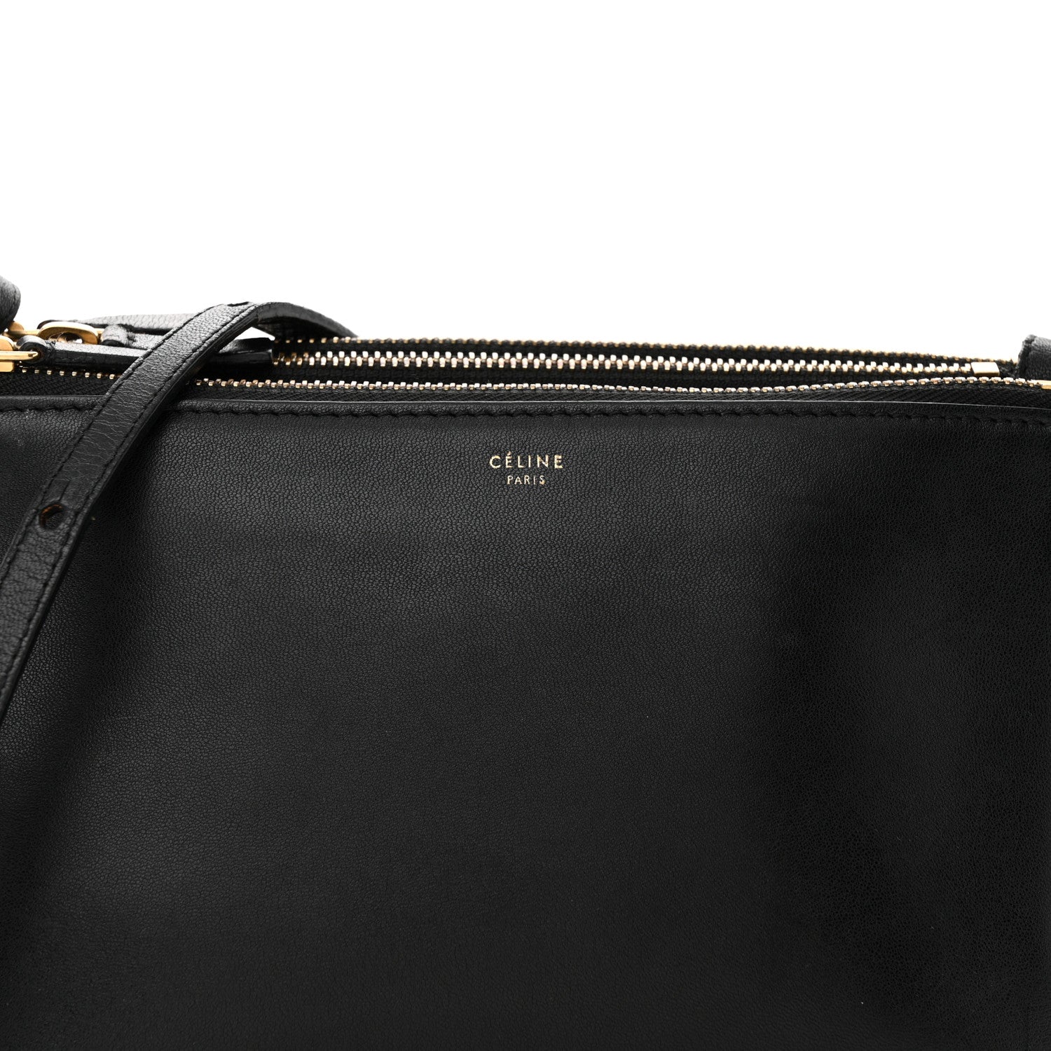 Celine Lambskin Small Trio Crossbody Bag Black 9 of 14