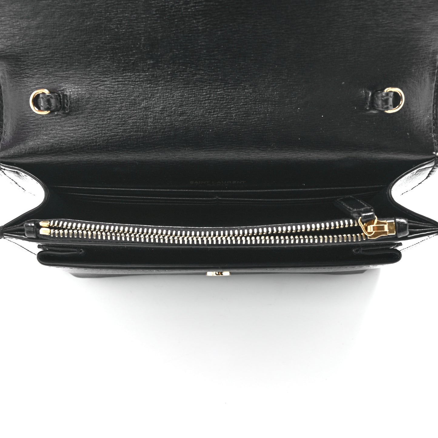 Calfskin Monogram Sunset Chain Wallet Black