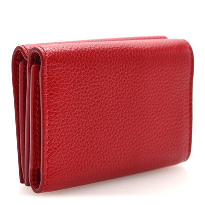 Balenciaga Chevre Gold Hardware City Mini Wallet Red 3 of 7