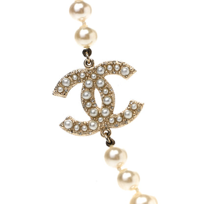 Chanel Pearl CC 100th Anniversary Necklace Light Gold 4 of 5