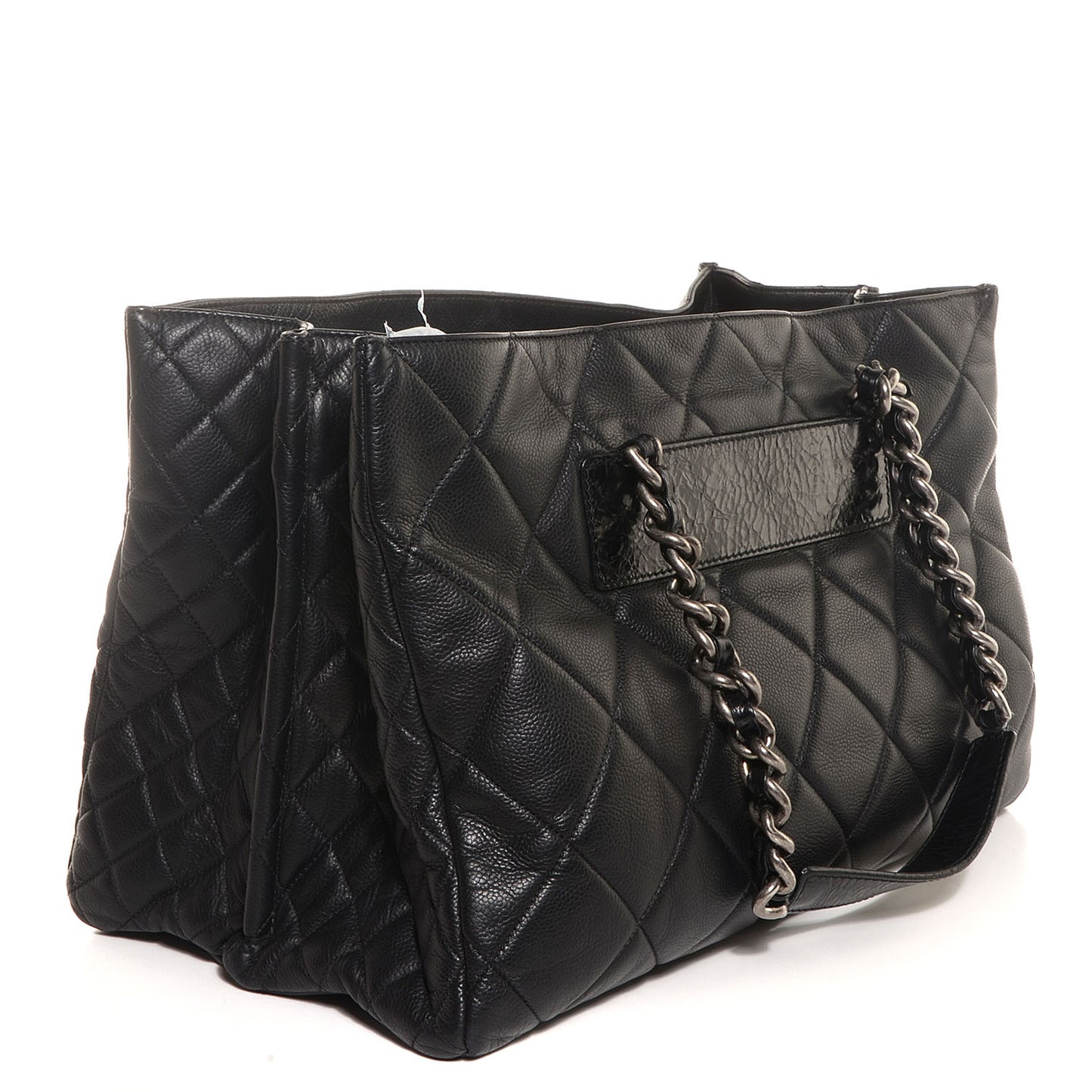 Caviar Quilted Coco Casual Tote Black