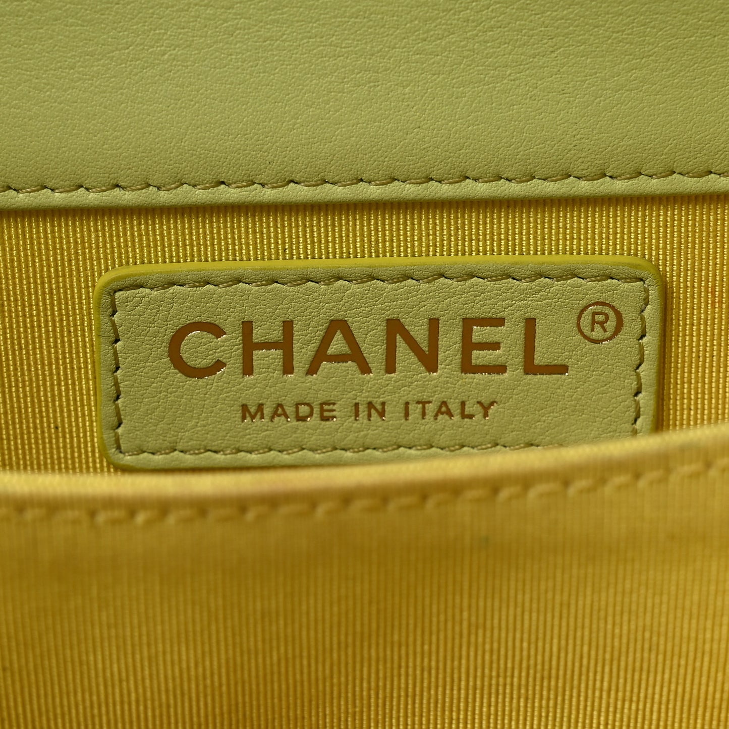 Calfskin Quilted North South Boy Flap Light Green