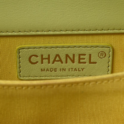 Chanel Calfskin Quilted North South Boy Flap Light Green 6 of 15
