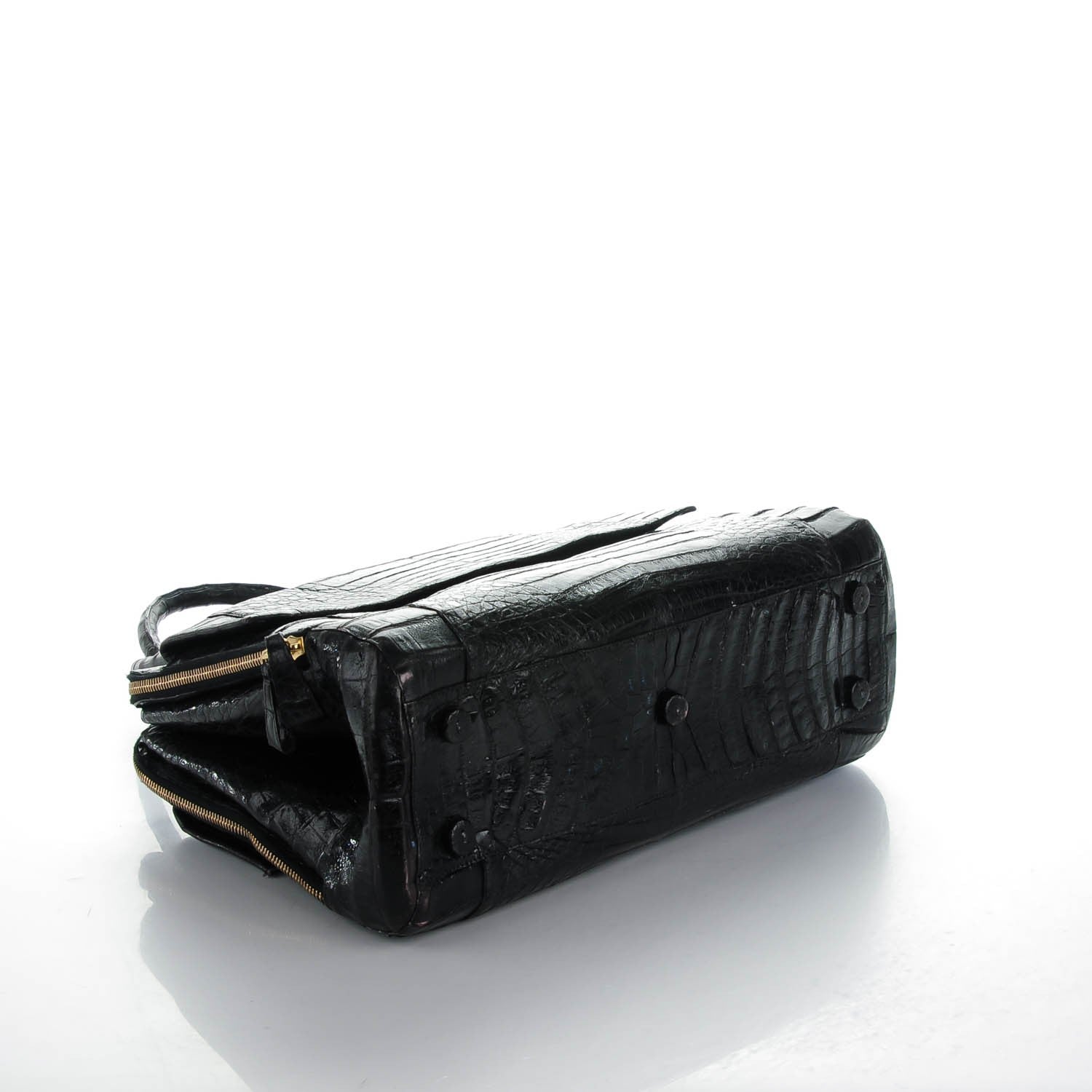 Nancy Gonzalez Crocodile Top Handle Bag Black 4 of 9