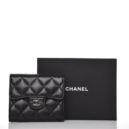 Chanel Caviar Quilted Compact Flap Wallet Black 10 of 10