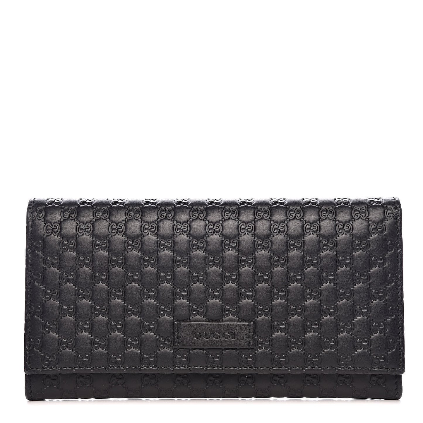 Soft Microguccissima Continental Wallet Black