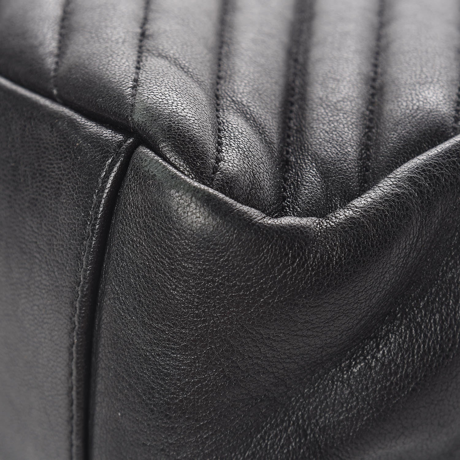 Saint Laurent Sheepskin Matelasse Chevron Monogram Large College Satchel Black 13 of 15