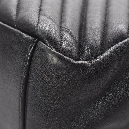 Saint Laurent Sheepskin Matelasse Chevron Monogram Large College Satchel Black 13 of 15