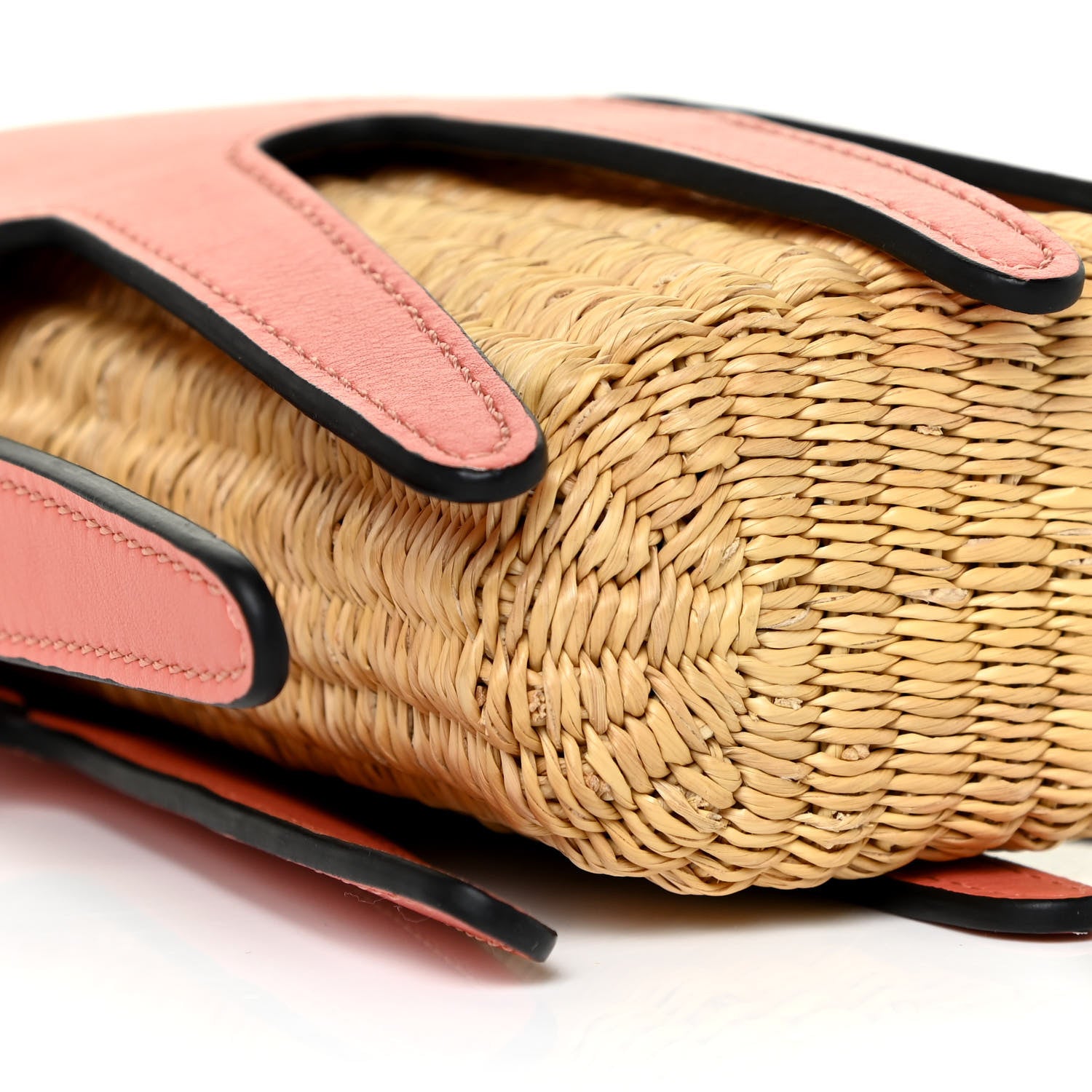 Loewe Calfskin Wicker Paula's Ibiza Octopus Mini Crossbody Natural Pink Tulip 9 of 10