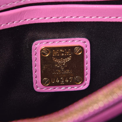 MCM Visetos Mini Tracey Satchel Pink 6 of 9