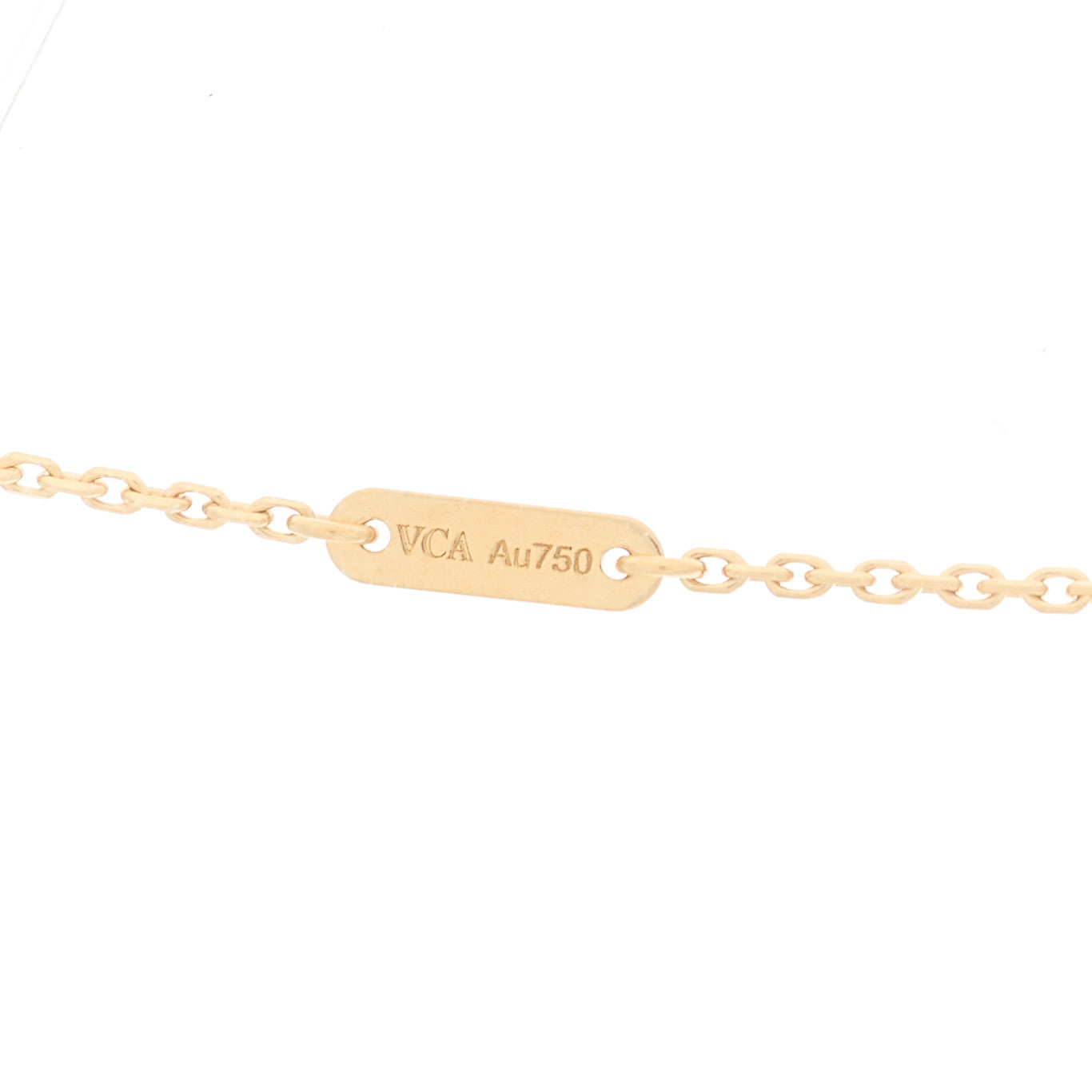 Van Cleef & Arpels 18K Yellow Gold Mother of Pearl Sweet Alhambra Pendant Necklace 4 of 5