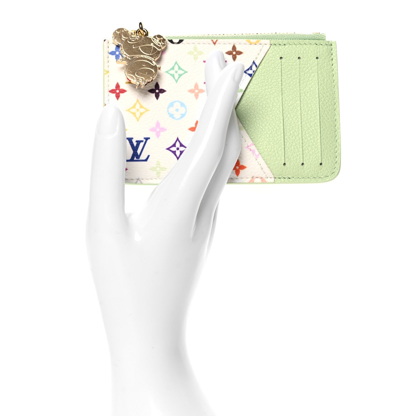 LV X TM Monogram Romy Card Holder Green Tea