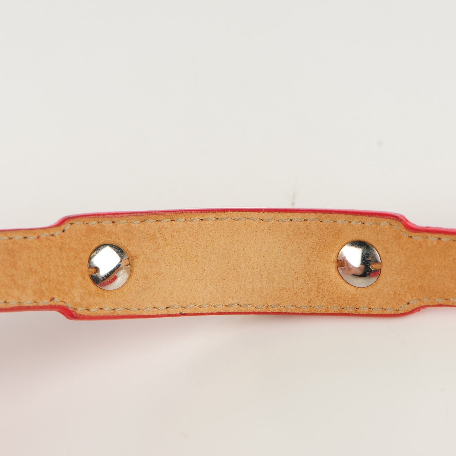 Balenciaga Matte Goatskin Rubber Covered Classic Hardware Triple Tour M Bracelet Rouge Coquelicot 7 of 7