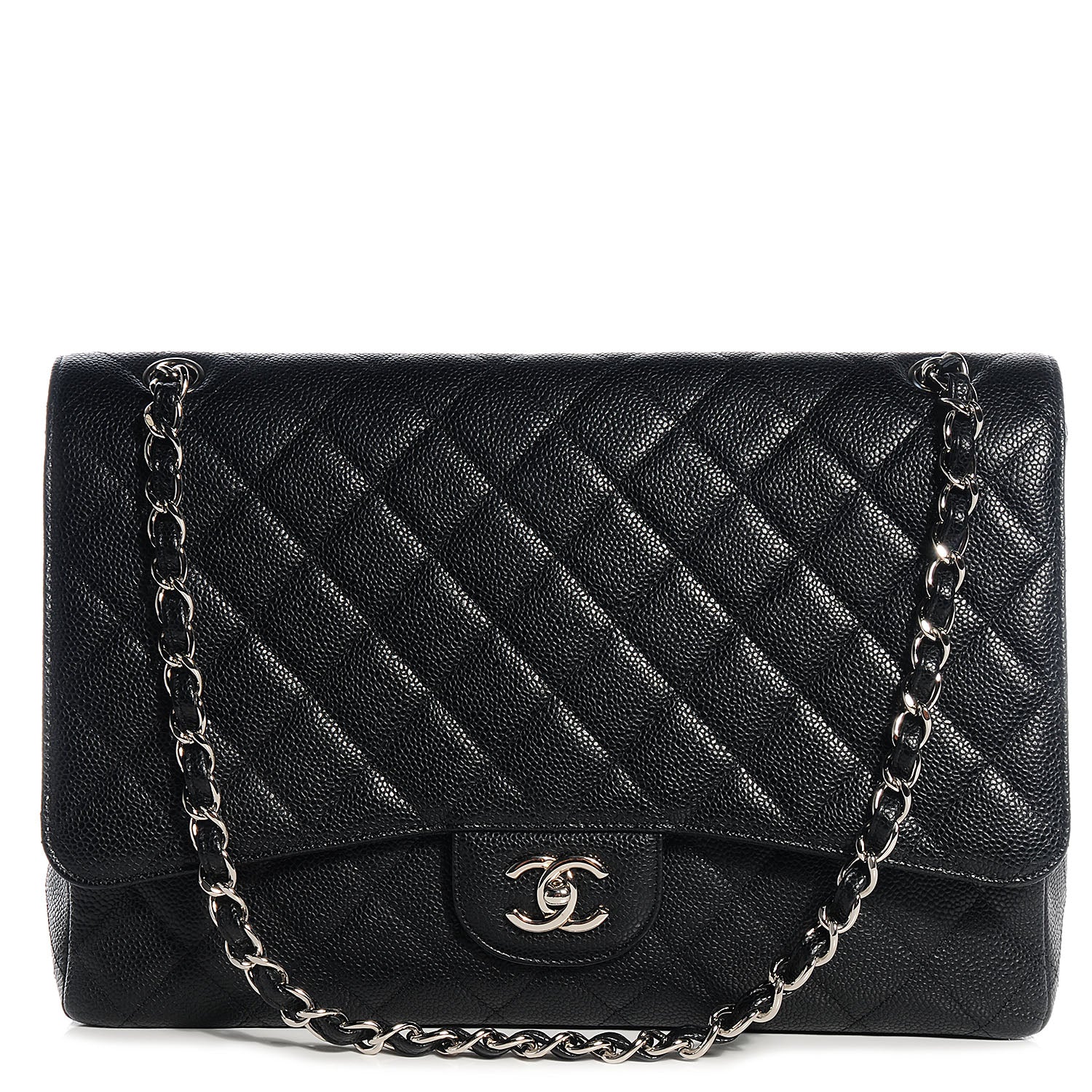 Chanel Caviar Maxi Single Flap Black 1 of 8